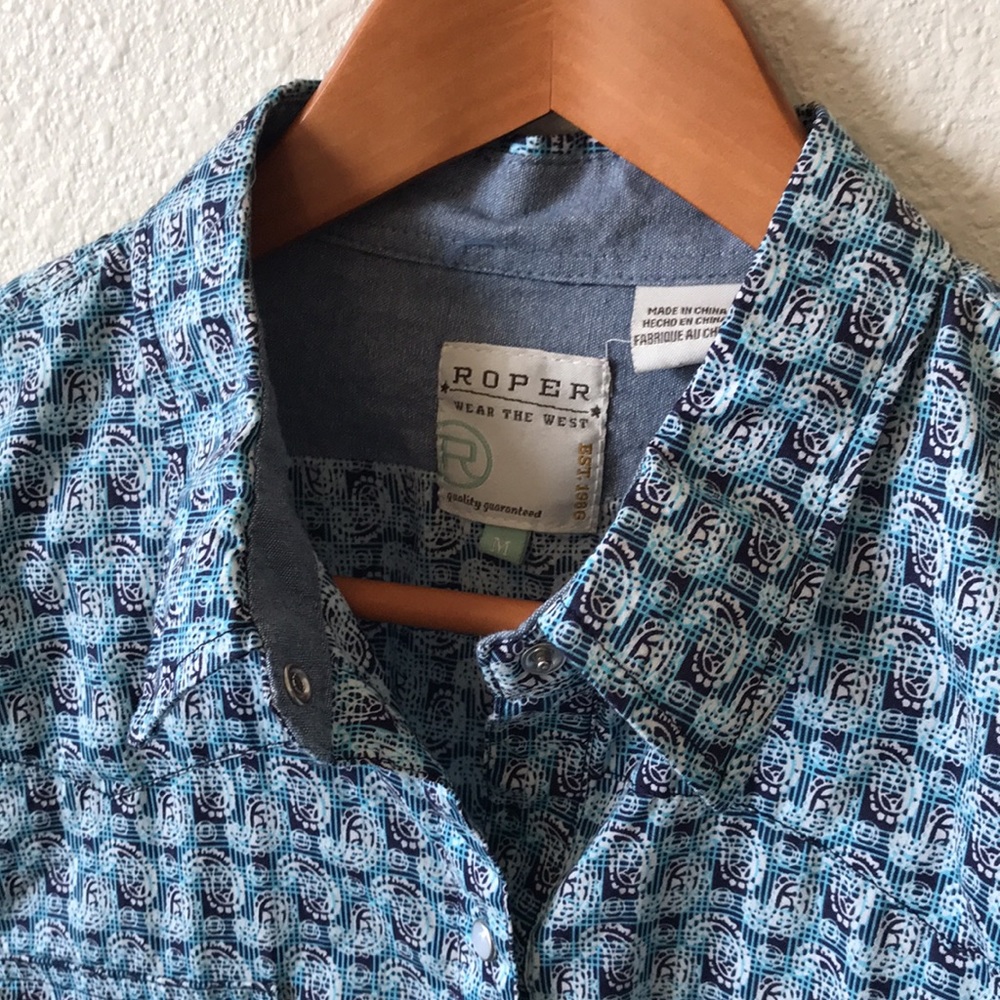 Roper Plaid and Paisley Western Button-up Shirt